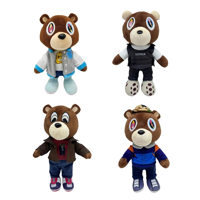 

26cm Kanye Teddy Bear Plush Toys Cute Soft Stuffed Animation Home Room Decor Dolls For Kid Birthday Christmas Gift