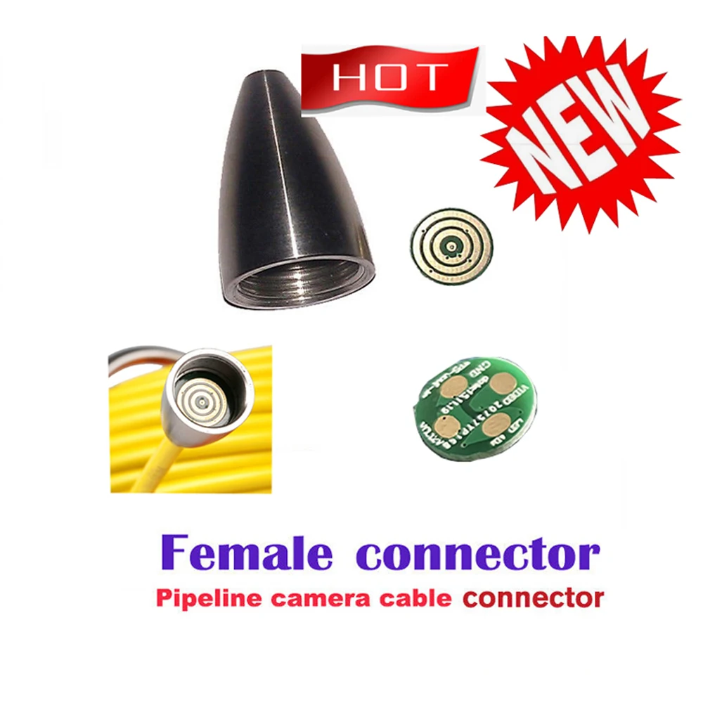 Pipe Inspection Camera Cable Repair Kit Connector Pipe Camera Head Cable Replacement Spare Part 4