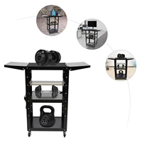 3 Tiers Computerized Mobile Cart Rolling Cart, Cart with Wheels, Heavy Duty Rolling Work Station 1