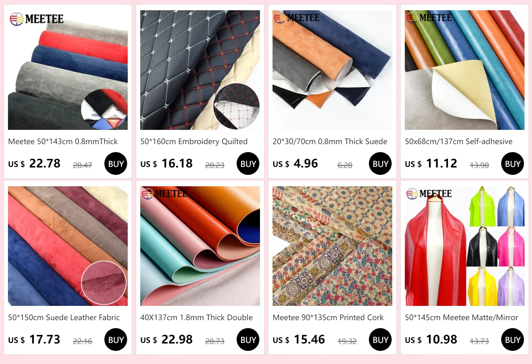 Description Picture 3 of item40*135cm PVC Faux Leather Fabric 1.8mm Thick Artificial Synthetic Leathers for HandBags Cushion Wallet Belt DIY Craft Accessory