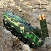 New Remote Control 2.4g Battle Tank Military Missile Launcher Electronic Acousto Optic Rc Kids Toy children Outdoor gift 5