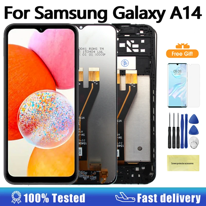 6.6 "A14 Lcd Per Samsung Galaxy A14 Lte Display Lcd Touch Screen Digitizer Assembly Per Samsung A14 4G A145F A145P Display