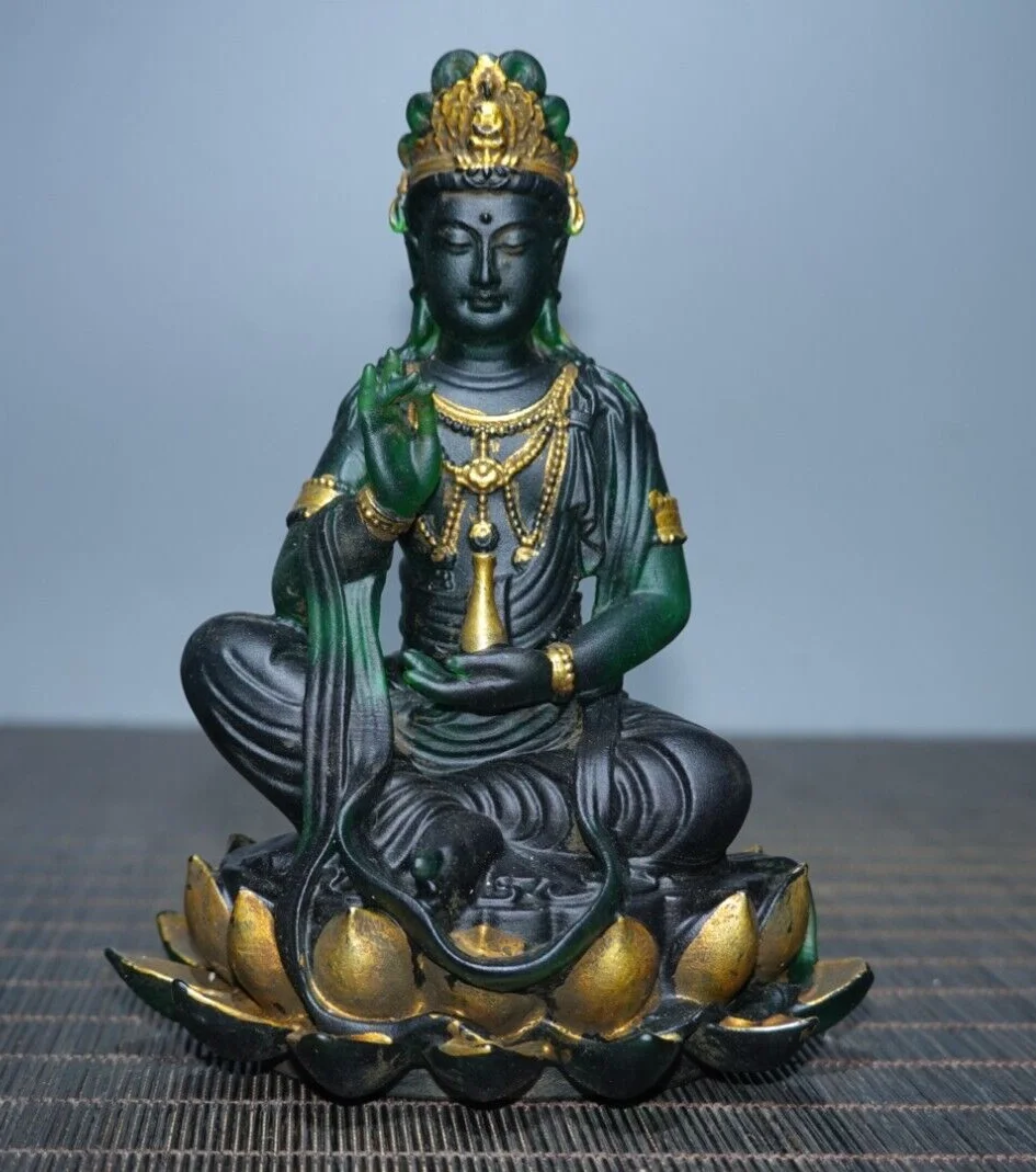 

Изысканная зеленая цветная глазурованная статуя 5 дюймов