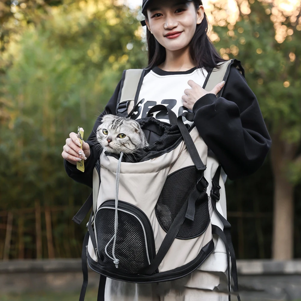 Breathable Pet Cat Carrier Backpack Foldable Pet Carrier Transport Travel Bag Expandable Large Capacity Creative for Cats Dogs