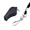 Professional Whistle Black ABS Outdoor Sports Camping Hiking Referee Game Training  Survival Whistle  With Lanyard 6