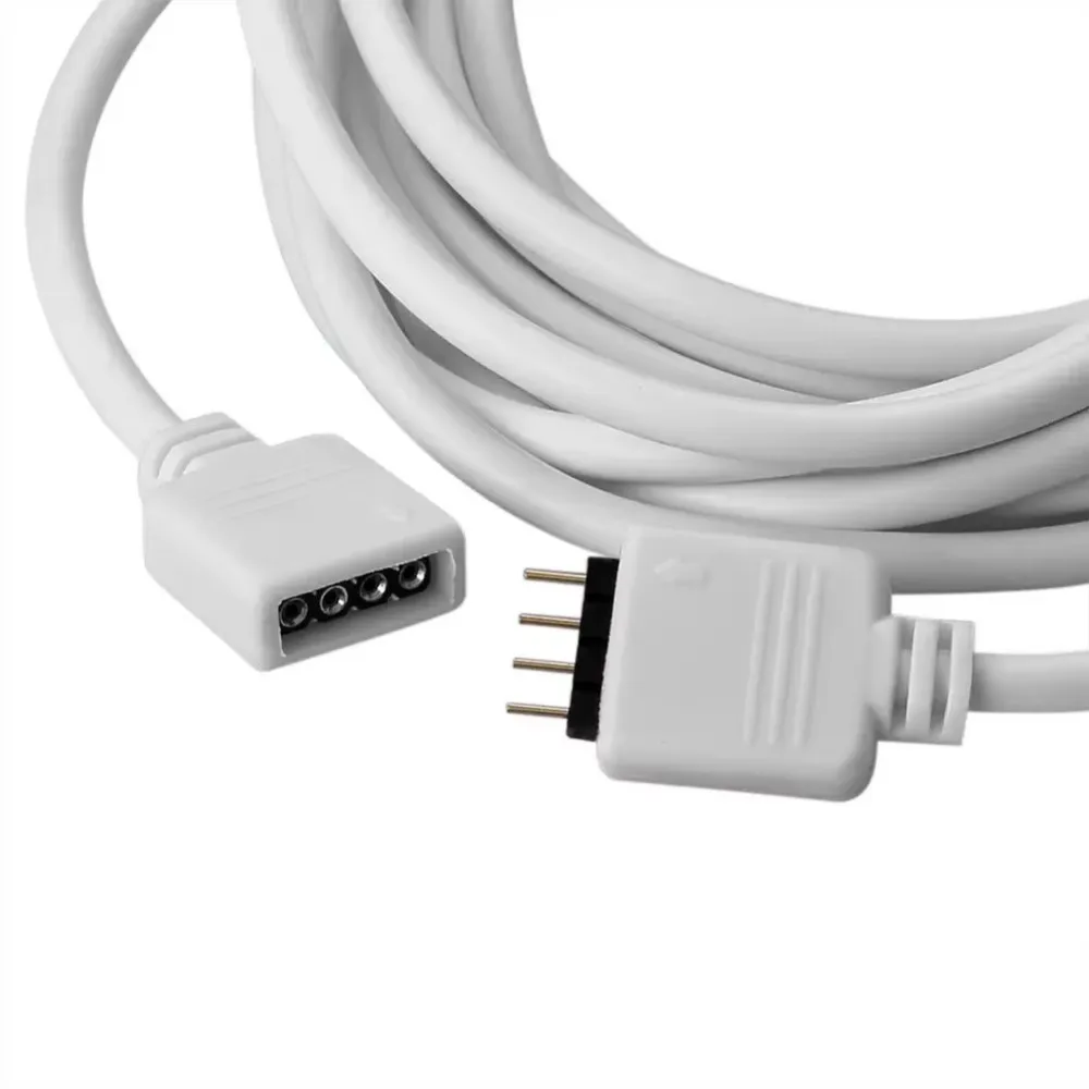 Multicolor LED Strip Extension Cable with Pin Adapter - Various Lengths and Connector Options