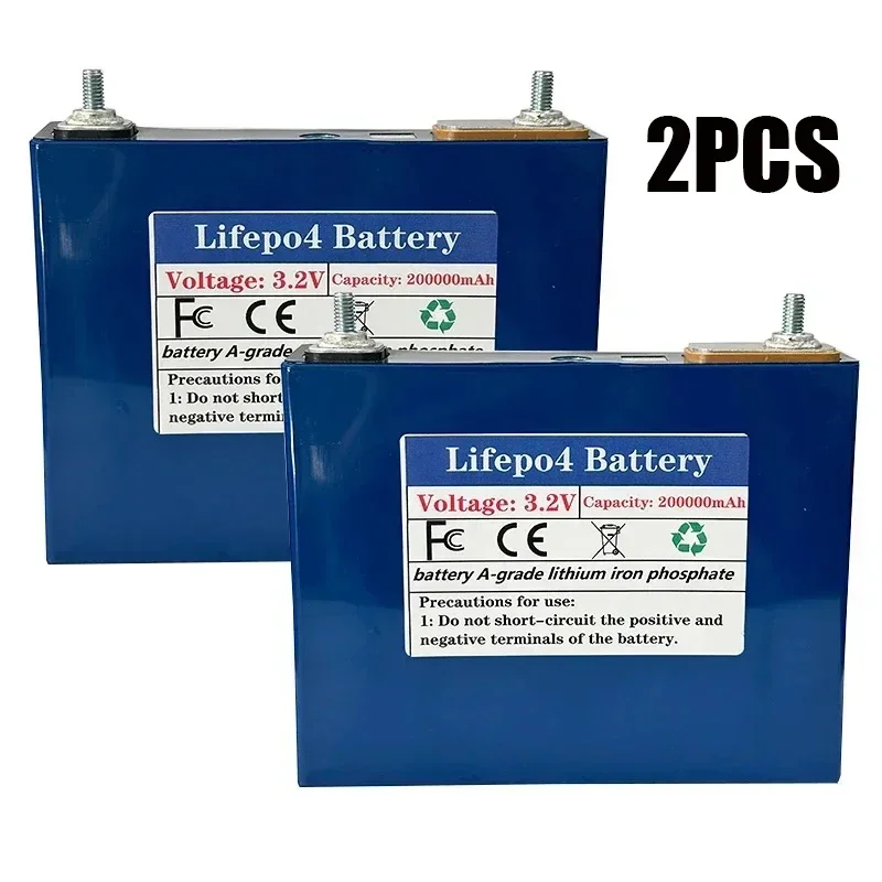 

New Rechargeable Lithium Iron Phosphate Battery Off Grid Solar System 200Ah LifePO4 3.2VSuitable For Ships Golf Carts UPS Motor