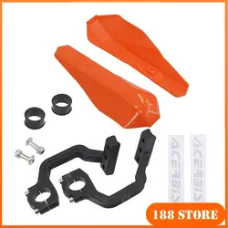 Universal Motorcycle Handlebar Handguard Protector for Dirt Bikes and Mini Motocross (Orange)