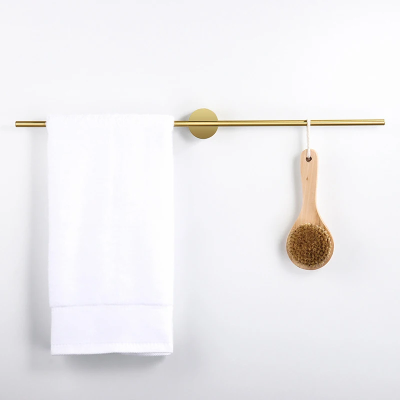 40/50cm Movable Towel Bar Towel Hanger Bath Holder Wall Bar Space Aluminum Bathroom Shelf Kitchen Storage Rack