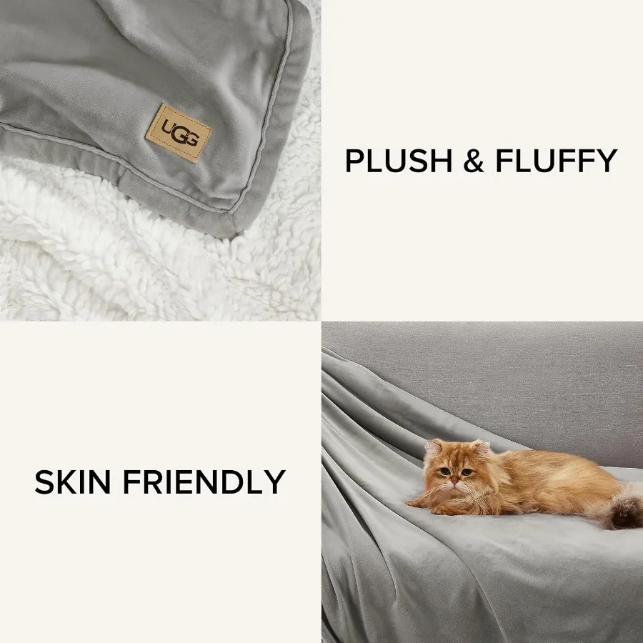 Oversized plush soft fleece throw blanket perfect for bed or couch reversible design with medium weight warmth machine washable