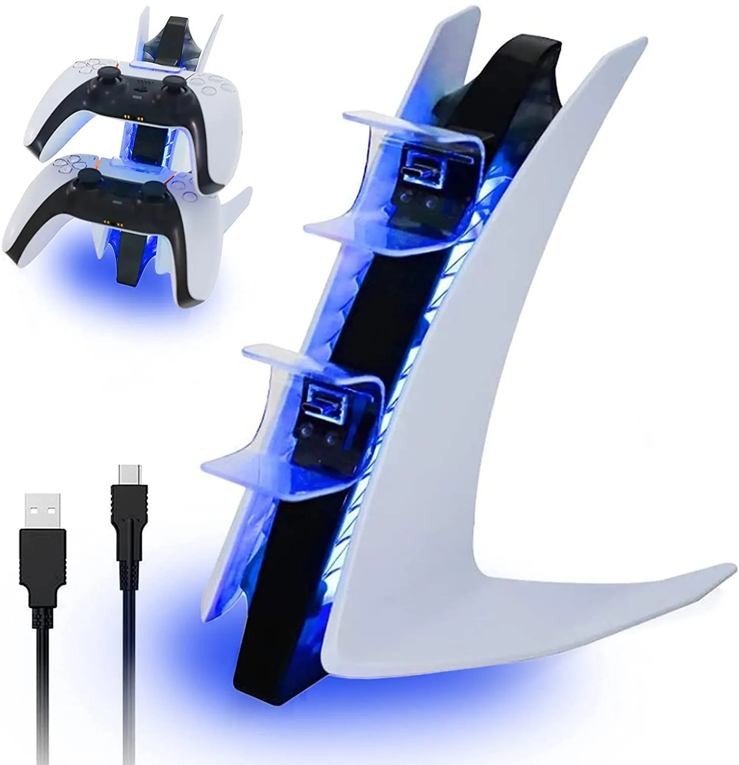 Stazione Di Ricarica Per Console Ps5 Dualsense Controller Dual Usb Fast Chargers Dock Per Sony Playstation 5 Gamepad Accessori