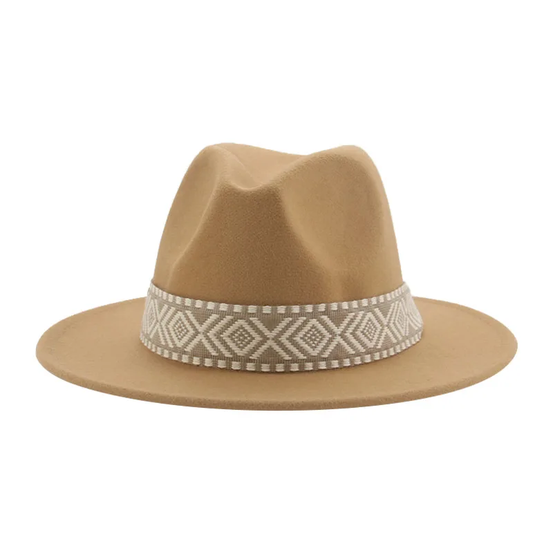 Hats for Women Fedora Women Hat Panama Hats for Men Church Chain Belt Cowboy Casual Hip Hop Winter Women's Hat Sombrero Hombre wool fedora hat