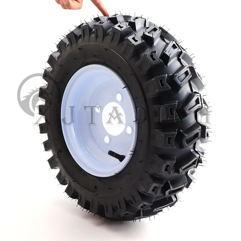 ATV 16 inch tubeless wheels 16x6.50-8 vacuum Tyre 8 inch iron hub for snowplow Lawn Mower Farm Vehicle Tool Car Tire Parts