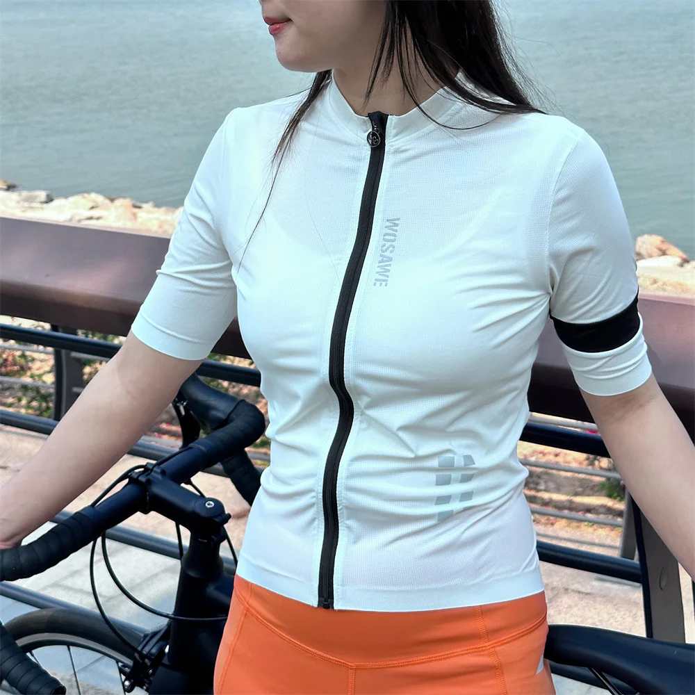 WOSAWE Women's Cycling Jersey Summer Anti-Uv Cycling Bicycle Clothing Quick Dry Mountain Female Bike Clothes cycling shirt sun protection clothing