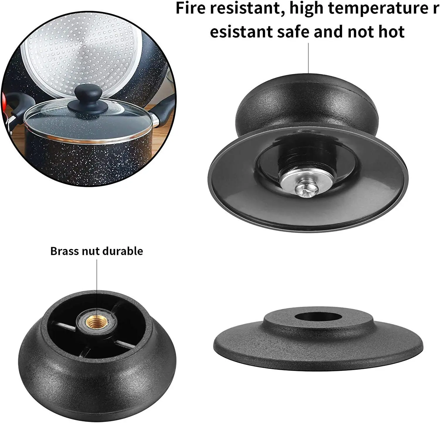 Pot Lid Knob Universal Replacement 1Pcs for Kitchen Saucepan Cookware