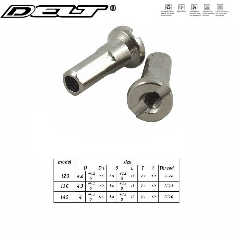MTB Mountain Cycling Bicycle E-Bike Spoke Nipples 12/13/14G End Screw Bolt Nuts Copper Parts 36 Pcs Bike Accessories Bicycle Spokes Bike Spokes Nipples