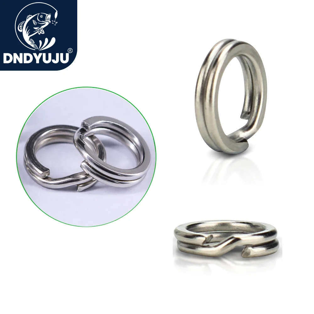 DNDYUJU 50 ~ 200 шт. рыболовные раздельные кольца из нержавеющей стали с приманкой кольца для соленой воды терминальные снасти раздельные кольца рыболовные соединители