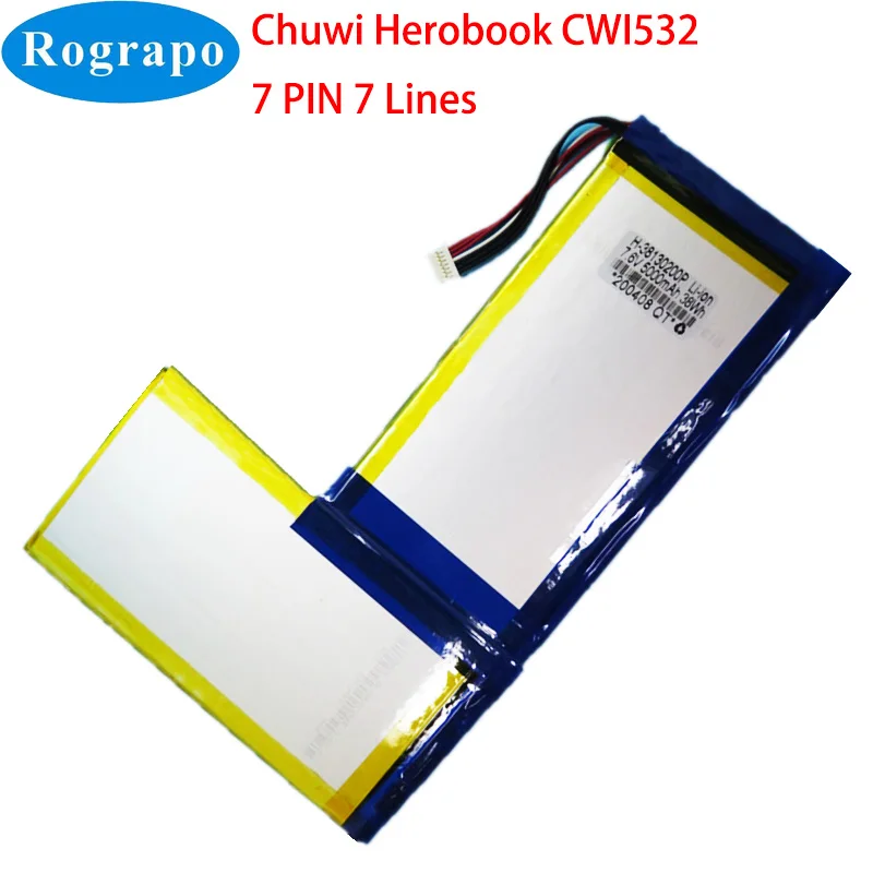 Bateria do Caderno do Portátil de 7.6v 5000mah 38130200 para Chuwi Herobook Cwi532 Herobook Pro Cwi514 Acumulador