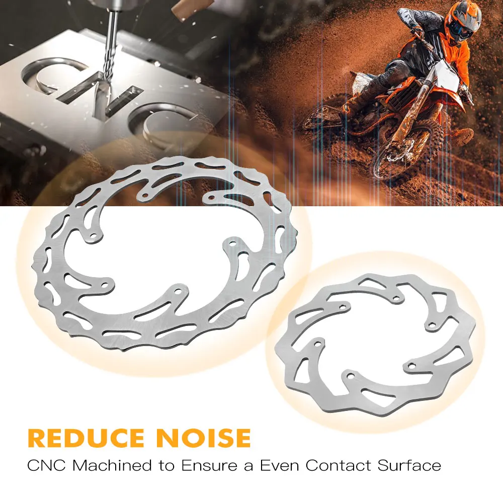 Front Rear Brake Discs Rotors 260/220mm For KTM EXC 300 EXC-F 350 SX SX-F 250 XC 500 XCW 1994- Husqvarna TE300 GasGas EC300