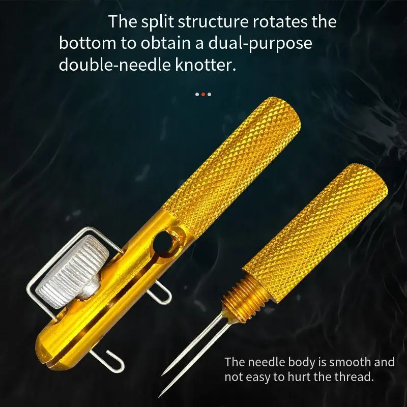 

1pc Fishing Hook Tier Double-Headed Needle Knots Tie Loop Tyer Tools Kit Fishing Line Knotter Tying Fishhook Needle Fishing Tool