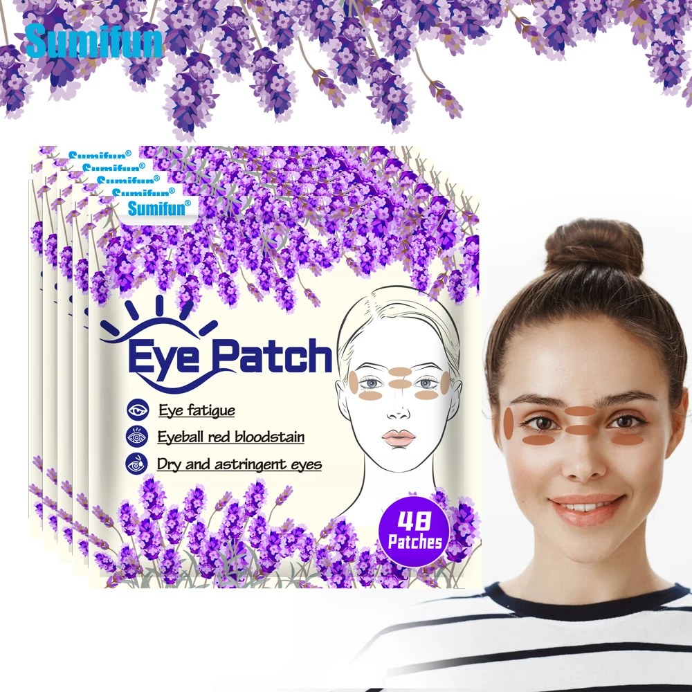 

48Pcs Sumifun Lavender Eye Protection Patches Good Vision Myopia Moisturizing Eyes Sticker Relieve Dry Fatigue Medical Plaster