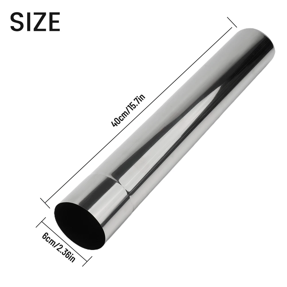 20cm/30cm/40cm 2.3in Stainless Steel Stove Pipe Chimney Flue Liner Rigid Multi Fuel Pipes For Flue Heating Equipment Silver