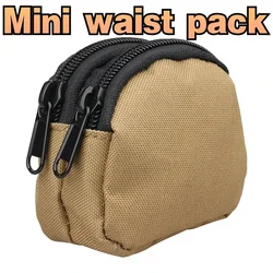 Men Coin Purses Key Wallet Holder Keychain Zipper Pocket USB Cable Headset Bag Organizer Mini Camo Zero Wallet Mini Waist Pack