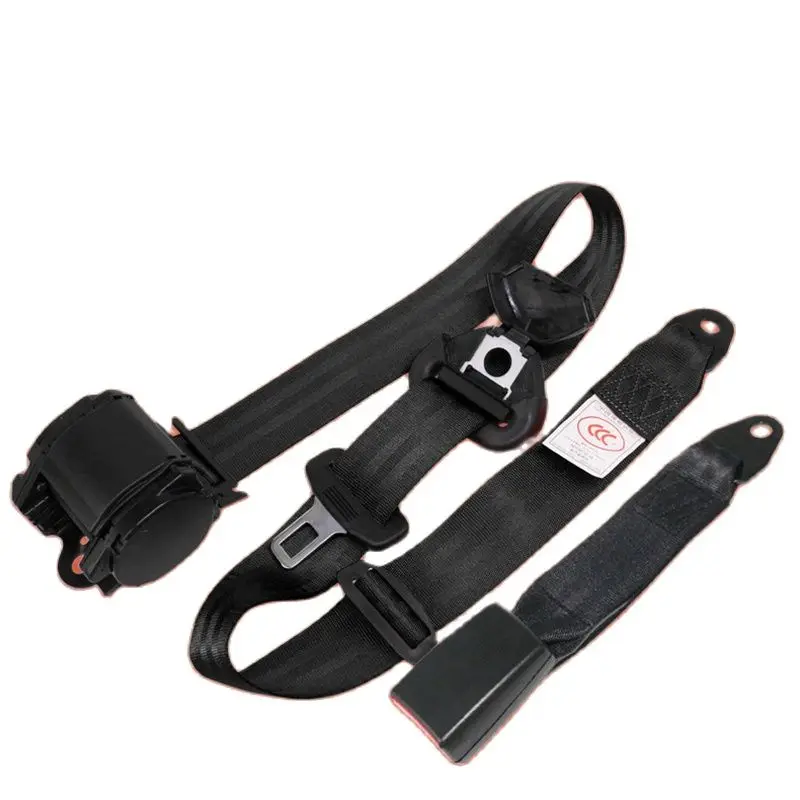 3 Point Safety Seat Belt Straps Car Vehicle Belt Kit Retractable Universal 2pcs B 940369