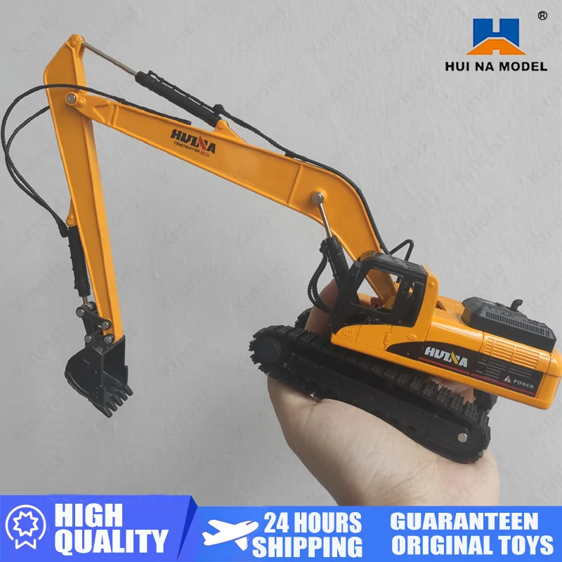 HUINA 1722 1:50 Alloy Long Arm Excavator Truck Car Metal Professional Engineering Construction Vehicle Metal Model Toys For Boys huina 1722 1 50 alloy diecasts