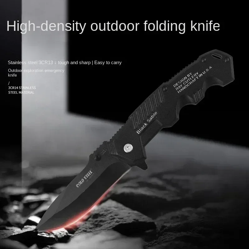 

New high-density outdoor folding camping tactical outdoor multifunctional survival knife self-defense mini