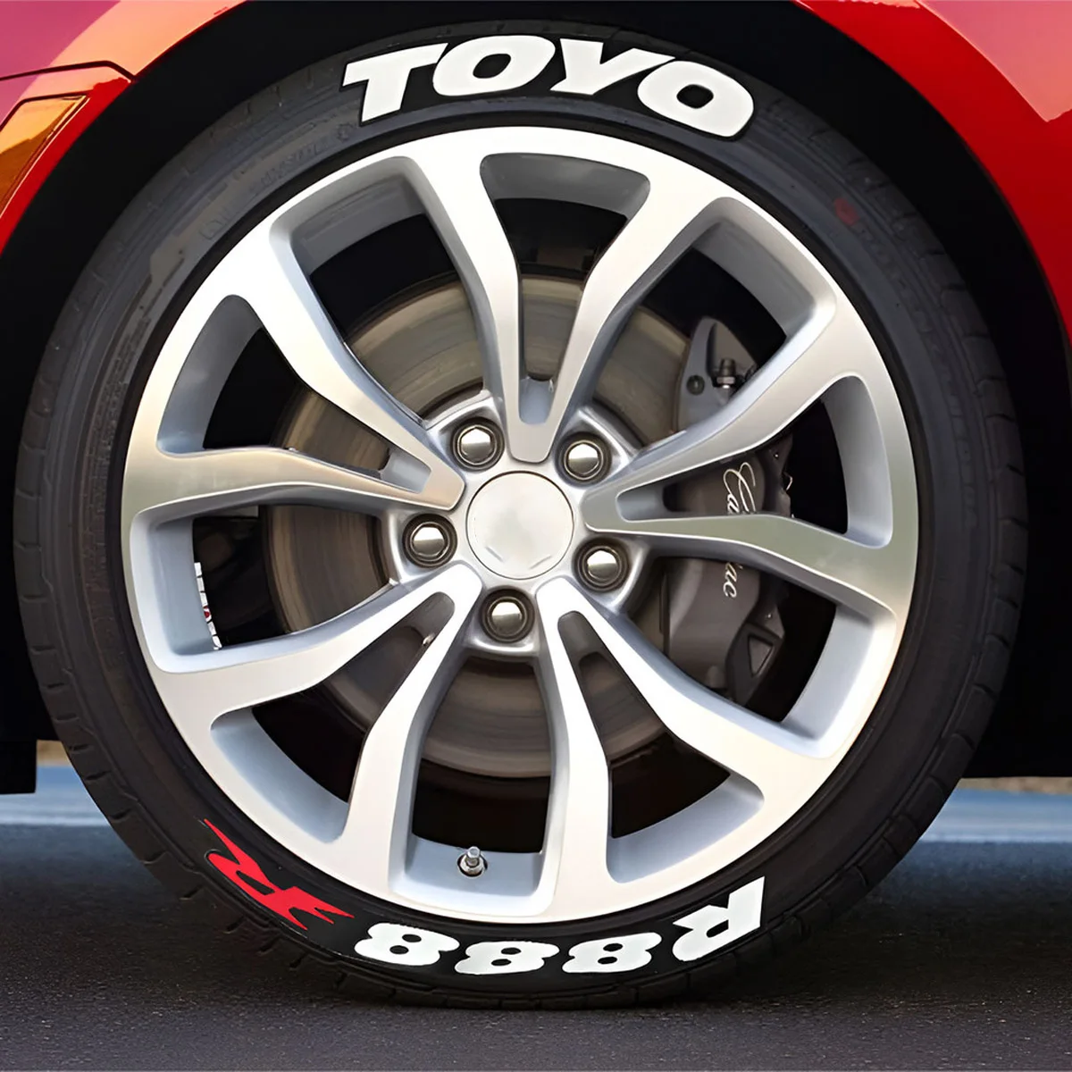 Toyo R888R 타이어 스티커, 자동차 오토바이 수정 문자 스티커, 자동차 인테리어 용품, BMW 벤츠 아우디 VW 도요타 혼다