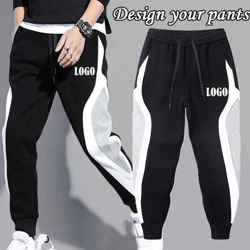 Customized New Men's Jogging Pants Fitness Pants Casual Outdoor Sports Pants Running Pants european and american new hip lifting net sports nine point pants stitching yoga pants women s outdoor fitness yoga pants