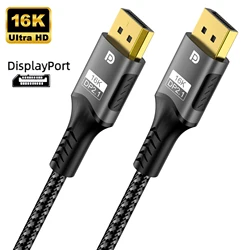 Ultra - High - Definition 16K DisplayPort Cable with Dynamic HDR and High - Speed Performance (Black 300cm)