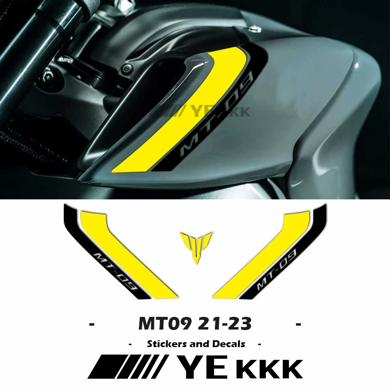 

Two-Color Design MT09 21-23 Air Scoop Intake Side Cover Sticker Set For YAMAHA MT-09 MT-09SP Shell Sticker Decal