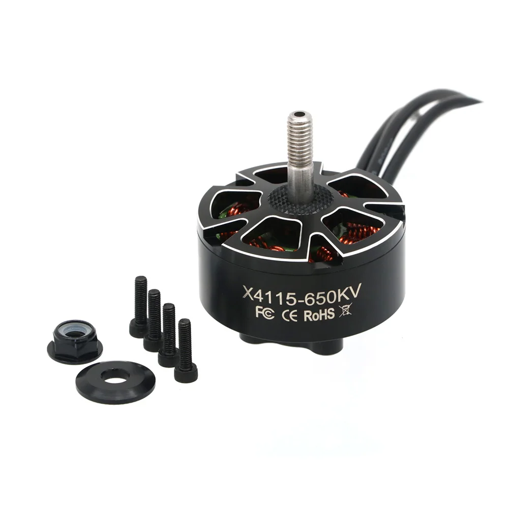 Détail du stator et du rotor du moteur sans balais X4115 650KV 400KV, conçu pour les drones FPV.