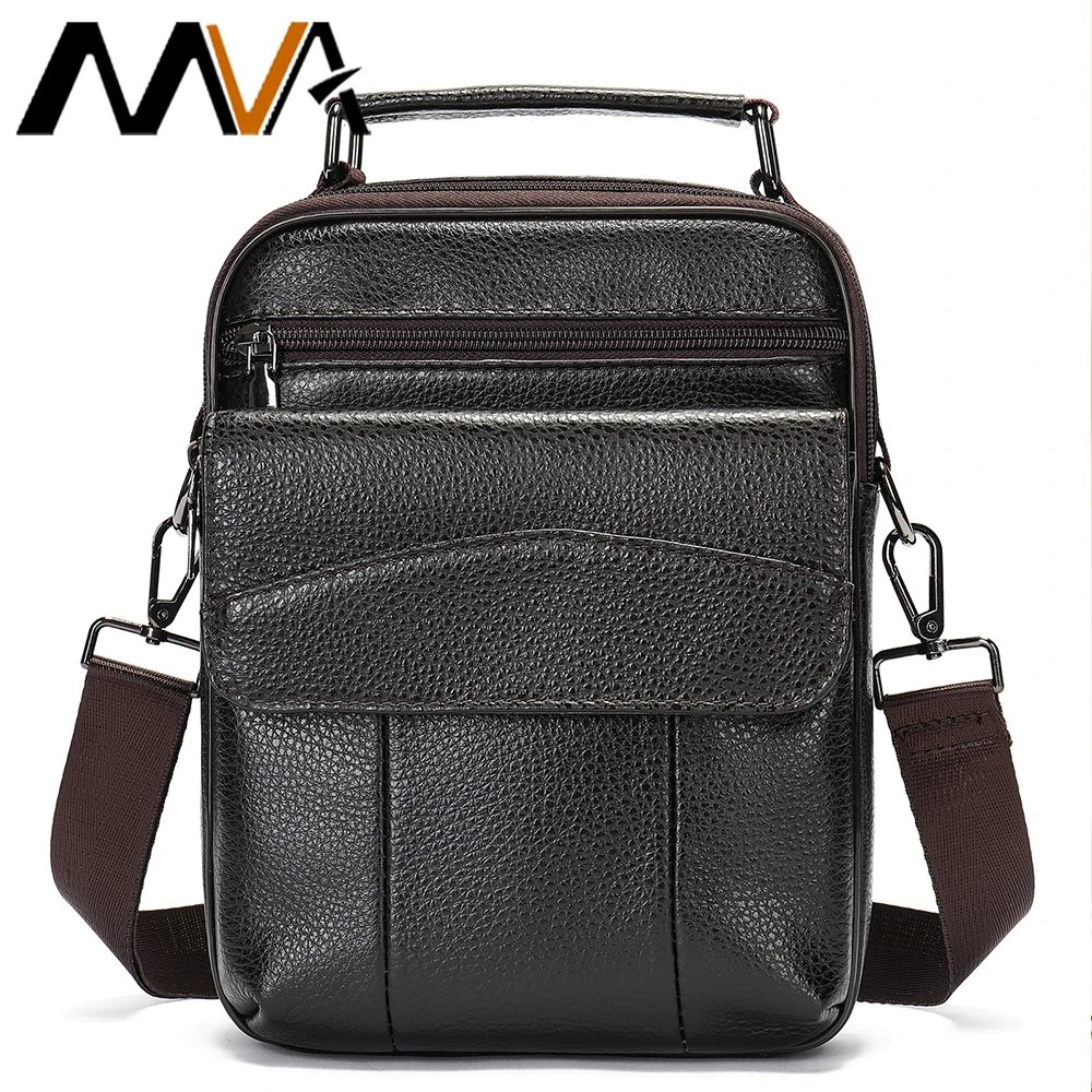 

MVA Handbags Mens Designer Messenger Crossbody Bags For Men Shoulder Bag Man Authentic Leather Man Bag bandolera hombre 6101
