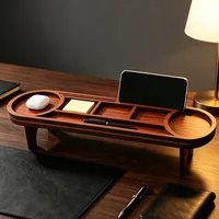 Wooden Desk Organizer with Phone Stand Multi Functional Desktop Storage Rack for Office Home Stationery Pen Holder Accessories 4