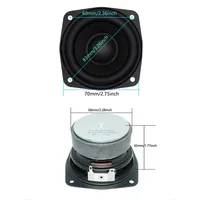 1pcs 78MM 4 Ohm 15W Subwoofer Speaker 3 Inch Convex Cap Bass Square Woofer DIY Bookshelf Speakers Hifi Home Sound Theater 2