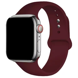 Premium Sports Silicone Band for Smartwatches - Durable & Comfortable Bracelet Strap (20 Wine Red)