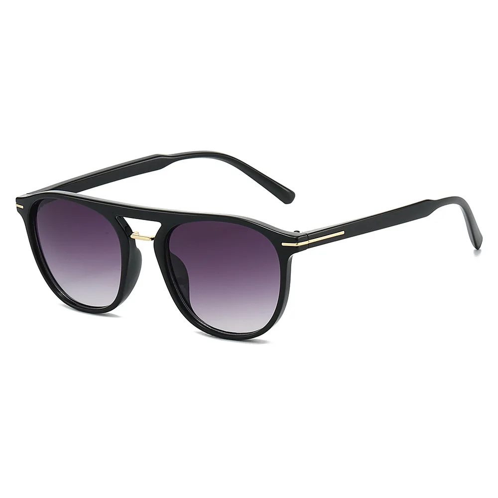 Aviator Retro Square Sunglasses - European Street Style Double Beam Outdoor Sun Shades