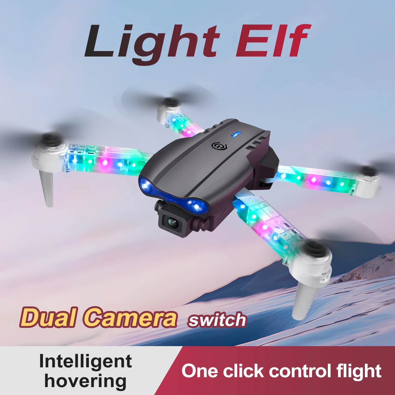 Dron profesional de control remoto, muslime88d E99D con luz colorida, 4K, cachemara HD gran angular de 1080P, WIFI, FPV, al - immagine 4