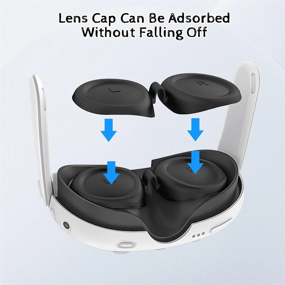 Soft VR Silicone Lens Cover Protector Dustproof scratch resistant For Meta Quest 3 VR Accessories