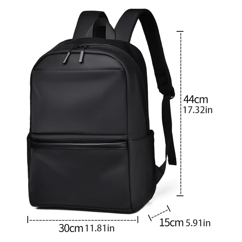 Men's large capacity laptop backpack with adjustable shoulder straps, durable for travel and school