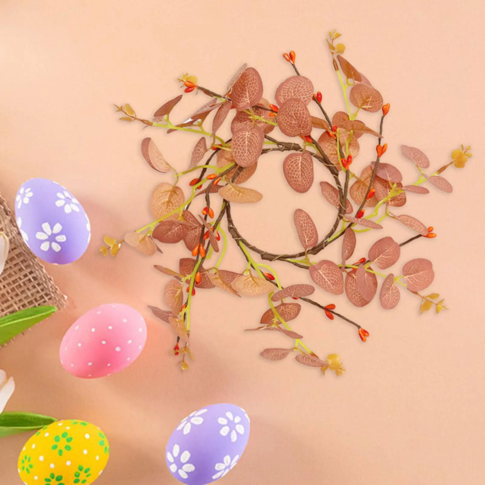 Easter Wreath Easter Spring Wreath Easter Decorations Easter Door Garland for Indoor Outdoor Holiday Wall Window Home Decor