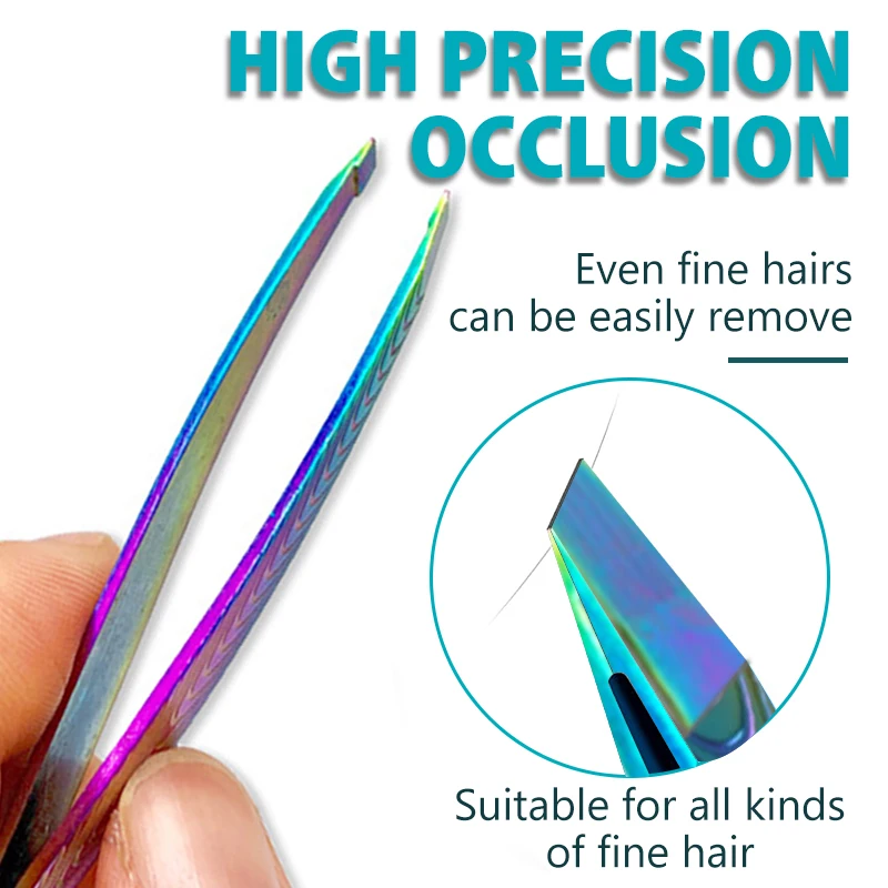 Women Professional Eyebrow Tweezer Trimmer Men Beard Eyelash Brow Stainless Hair Removal Clip Plucker For Face Lash Makeup Tools 3