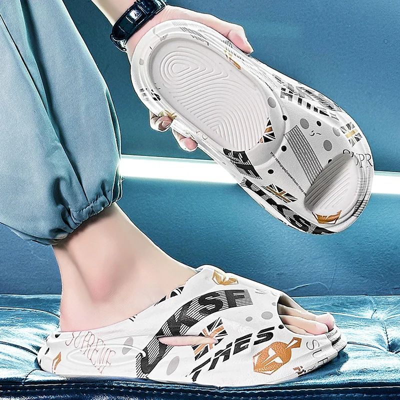 Slip-Hausschuhe für Herren, rutschfest, mit dicker Sohle, weiche Schaumstoff-Slipper, bequeme Slipper für drinnen und draußen_voghion.com