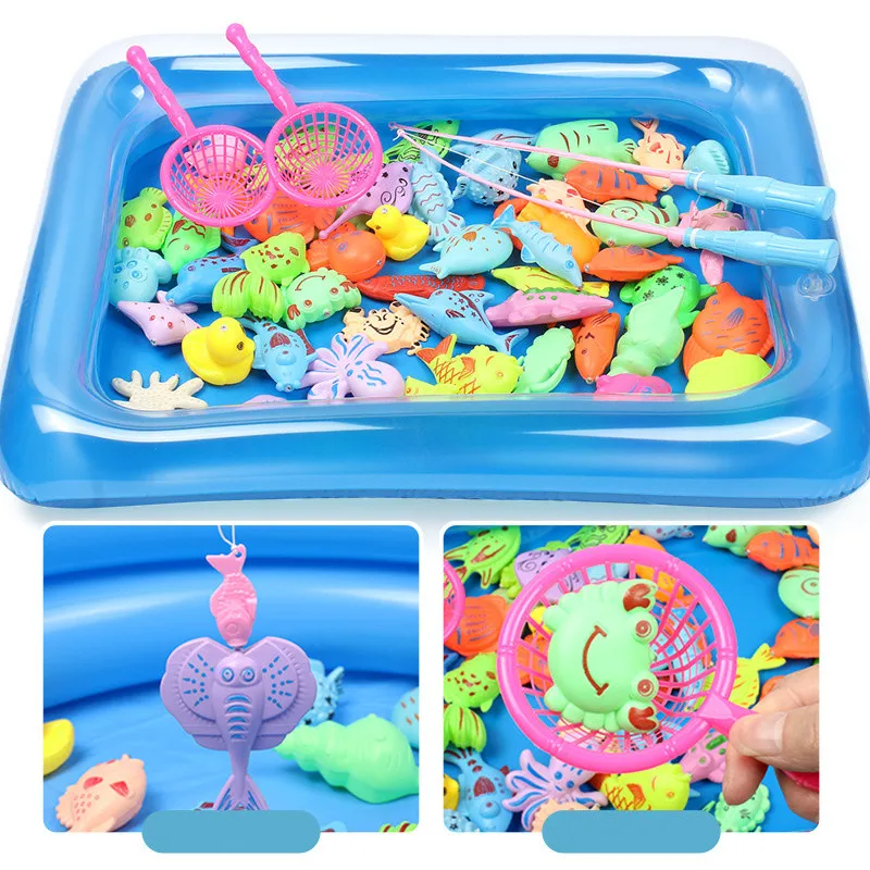 Children Magnetic Fishing Toys Smart Fishing Early Education Beach Playing  Parent-Child Interactive Outdoor Interest Cultivation