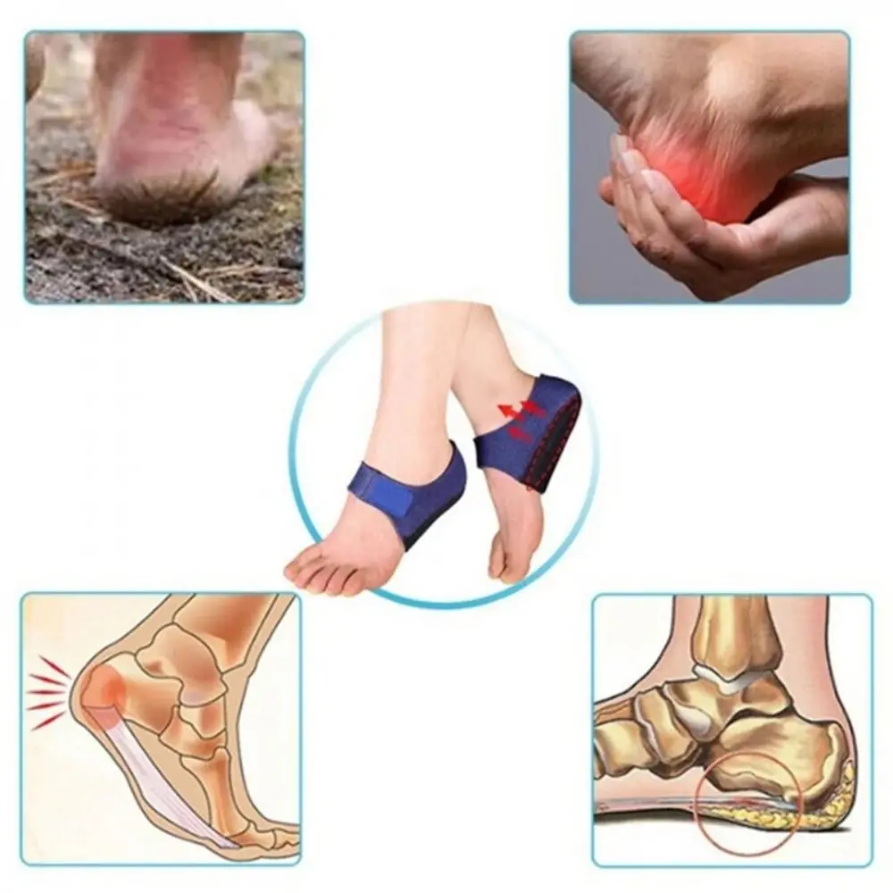 1 Pair Heel Cushion Gel Heel Cups for Pain Plantar Fasciitis Pads Aching Feet Tendinitis Cracked Repair