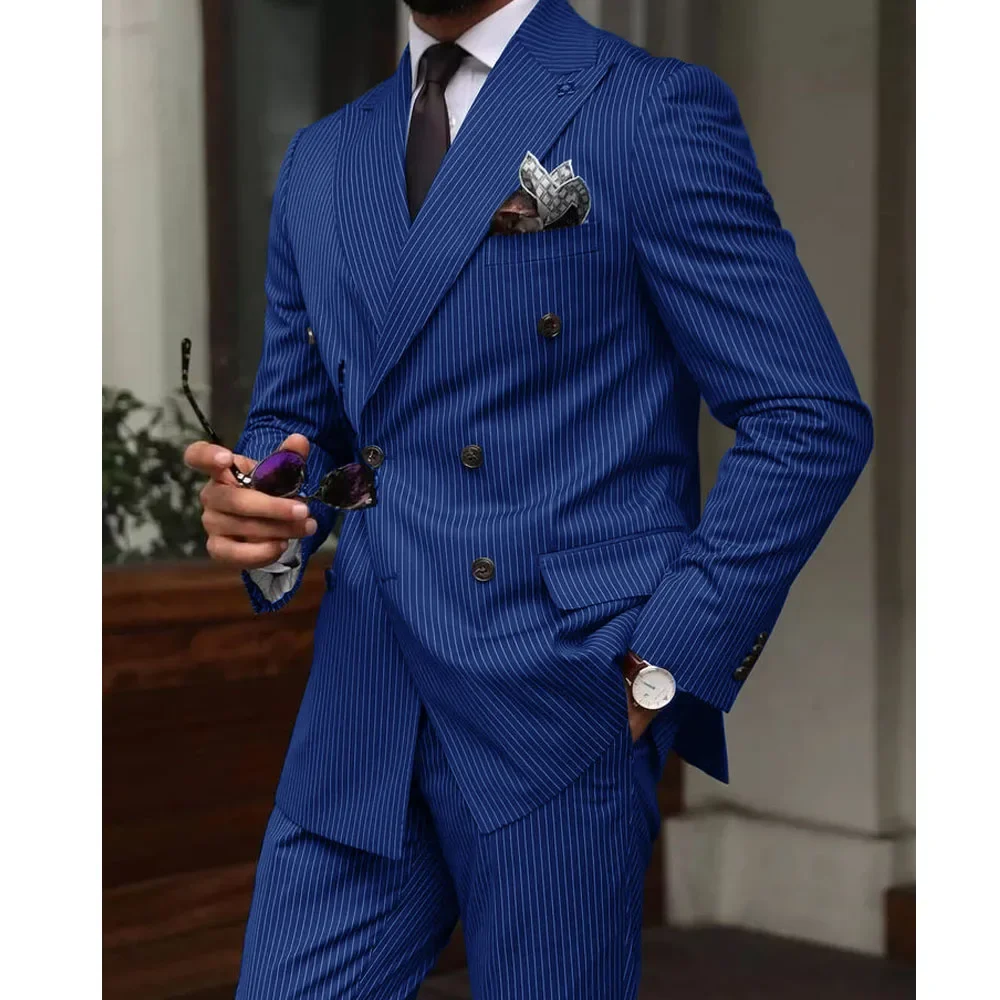 Men's Suit 2 Piece Blazer Pants Business Casual Suits Sets Formal Party