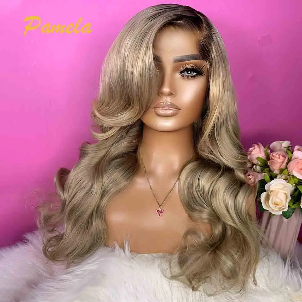 

Highlight 250% Density Wear and Go Glueless Wig Honey Blonde 13x4 Body Wave HD Transparent Lace Frontal Human Hair Wig For Women